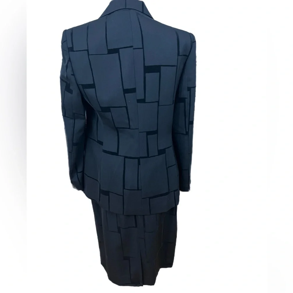 George Simonton NWT Woman’s Skirt Suit Black Size 6 Lined - Picture 4 of 6